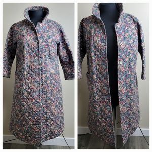 Handmade Floral Quilted Longline Light Jacket